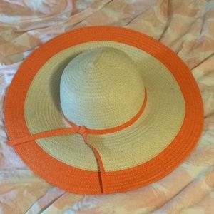 Orange Rimmed Sun Hat