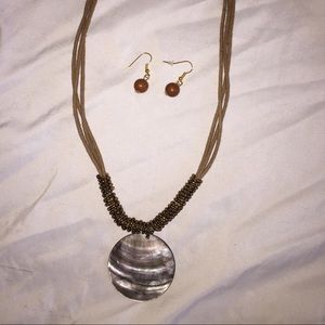 Necklace ear ring set