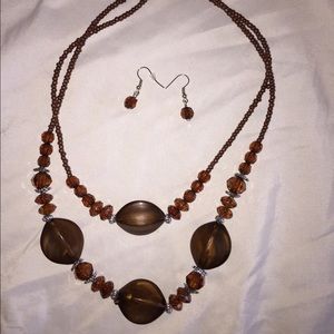 Necklace ear ring set