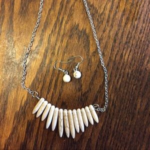 Necklace ear ring set