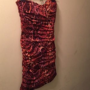Arden B Orange snake print dress
