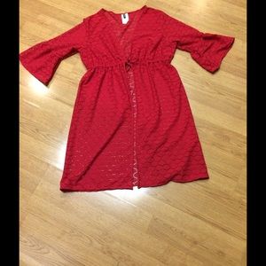 🌹Cute red coverup!