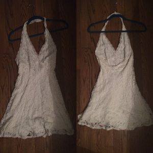 Urban Outfitters Kimichi Blue Lace Halter Dress