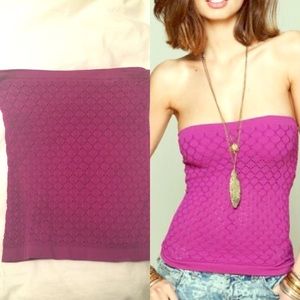 Magenta Free People Honey Comb Tube Top!