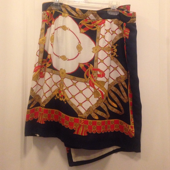 Zara Royal Silk Wrap Skirt - Picture 2 of 3