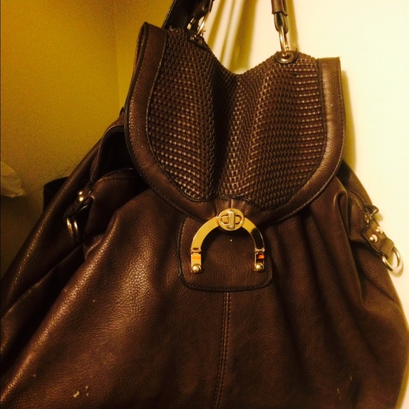 Brown leather pocketbook