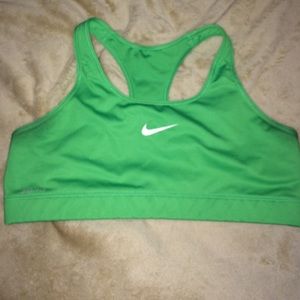Green Nike sports bra