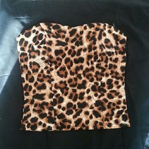 Leopard Print midi top