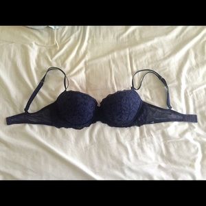 Navy Lace Push-Up Bra