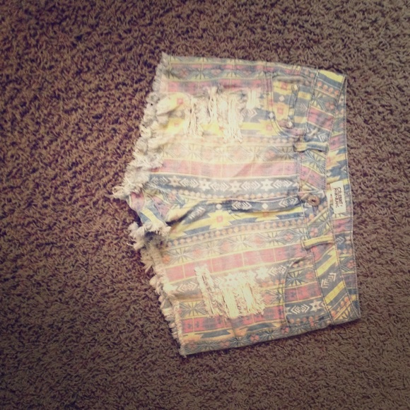 tribal high waisted shorts