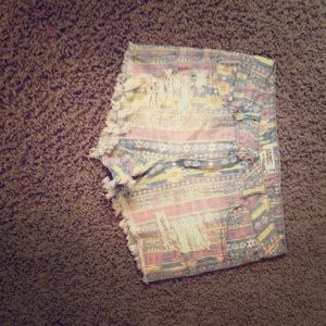 tribal high waisted shorts
