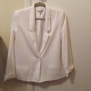 NY&CO Eva Mendez White Boyfriend Blazer sz 2