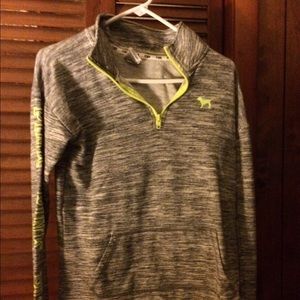 Xsmall Victoria's Secret curved hem half zip