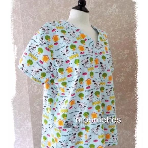 Wear For Care Tops 🎀NEW🎀 Medical Scrubs Top Dog RN Nurse Uniform XL