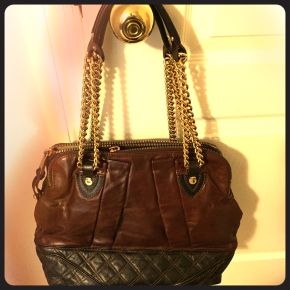 Marc Jacobs Leather handbag with chain straps - Picture 1 of 4