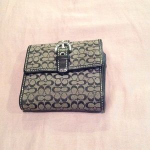 Black Mini C Coach Wallet