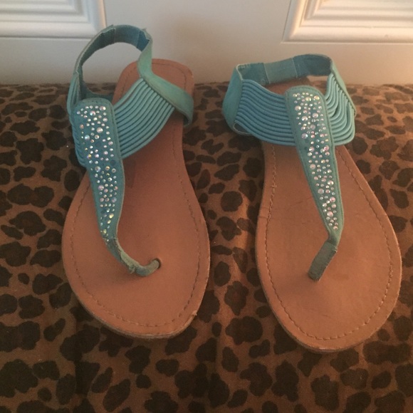 Blue sandals