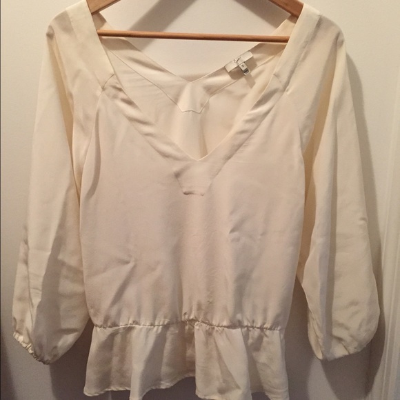 Joie 100% silk peplum shirt