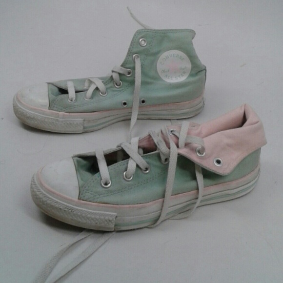 Mint and Pink Chuck Taylor All Star High Tops