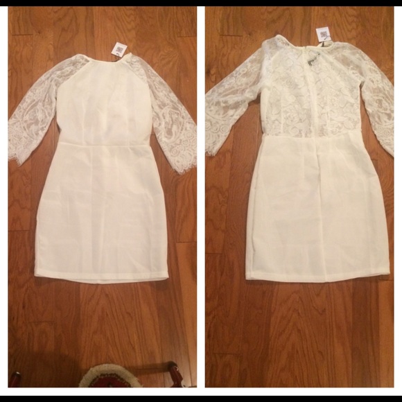 White mini dress with lace !!!!! - Picture 3 of 3