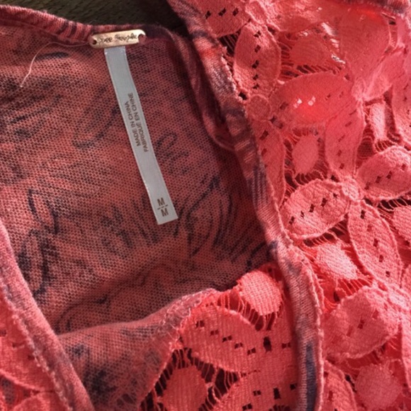 FREE PEOPLE Crochet Knit Floral Swing Tiered Top - Picture 4 of 4