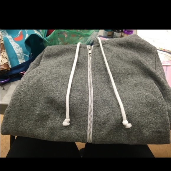 Gray zip up hoodie