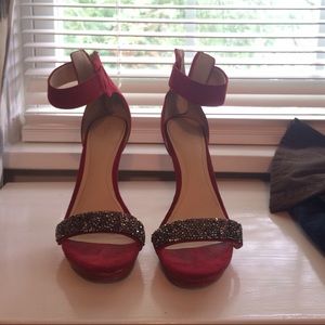 Calvin Klein, sequin red hot shoes!