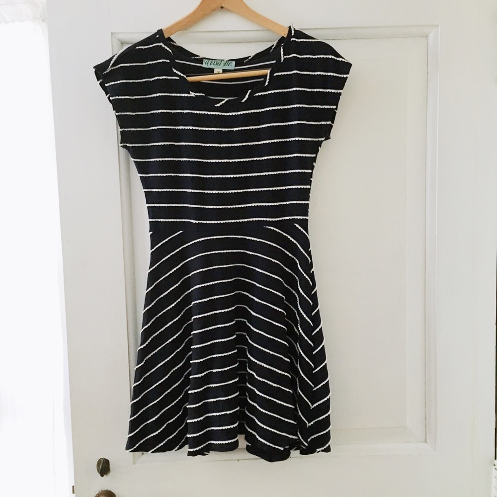 Navy and White Stripe Dress