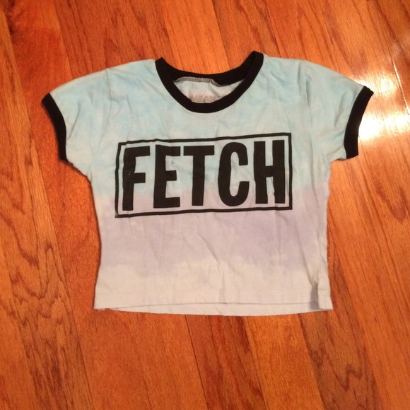 Tie dyed "fetch" crop top