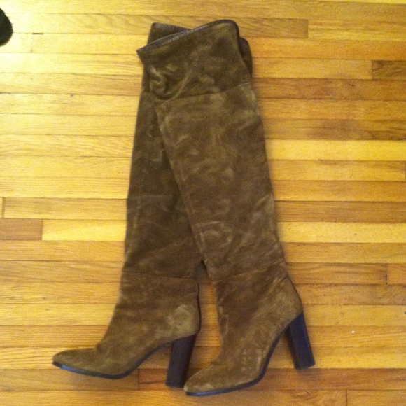 zara brown otk boots