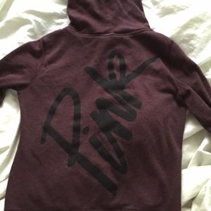 PINK deep burgundy hoodie