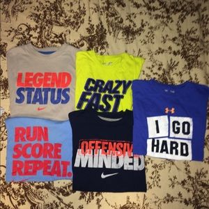 Nike and underarmour tshirts