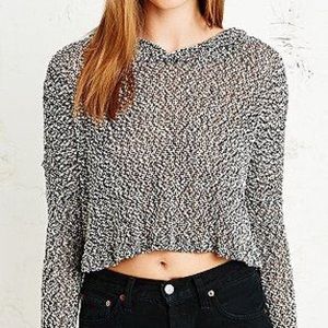 UO | Crop Hoodie + TOBI | Fringe Top