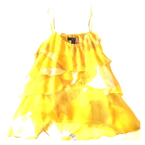 Flowy Yellow Spaghetti Strap Top