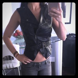 Awesome Bebe faux leather vest
