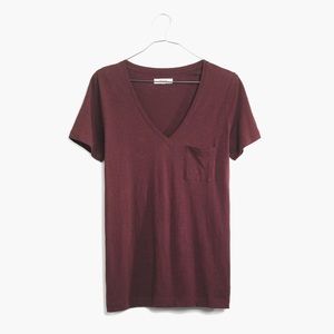 Madewell V-Neck Pocket Tee
