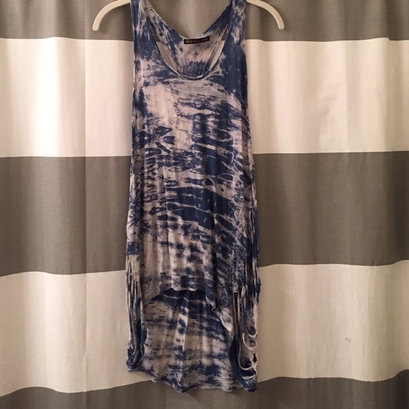 SOLD: Black hearts brigade slashed razor back tank