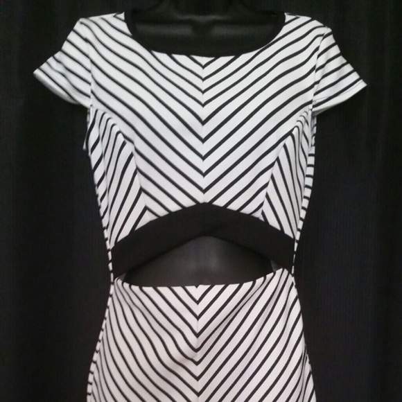 white and black dress