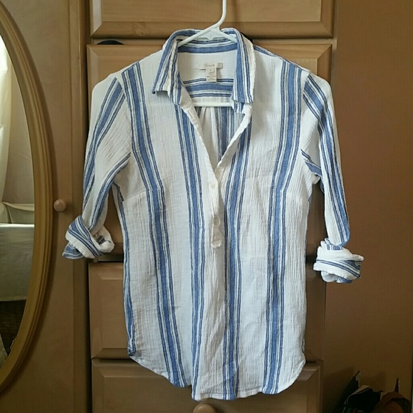 J crew stripe popover - Picture 1 of 2