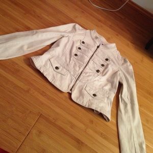 Military style jacket in white