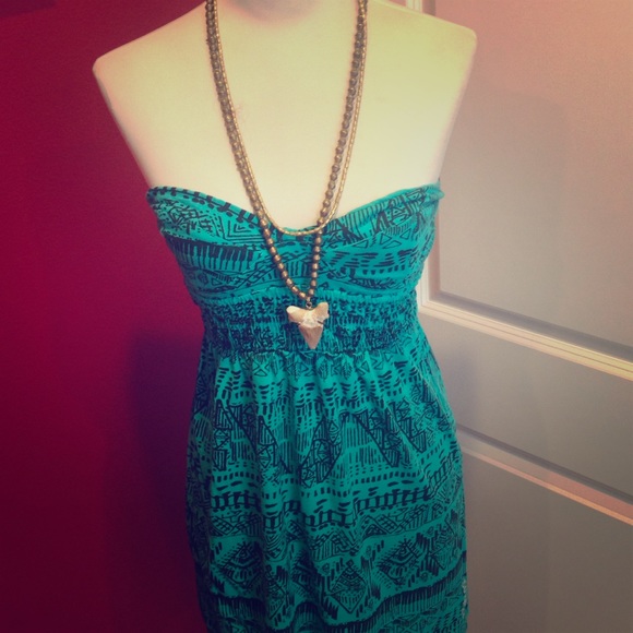 Knit  strapless summer dress