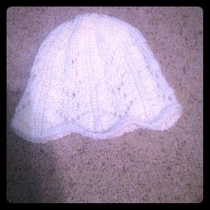 Crocheted hat.