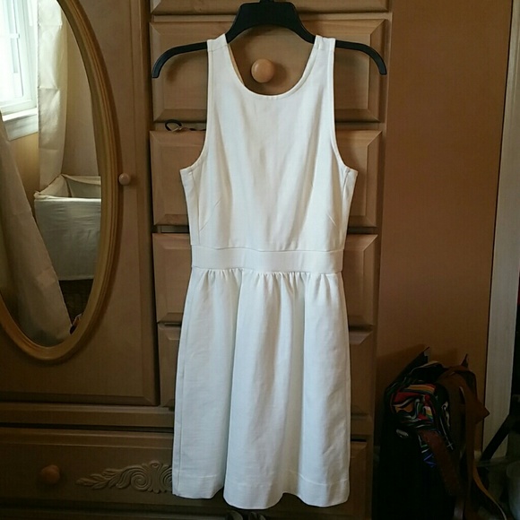 Madewell white zip back dress