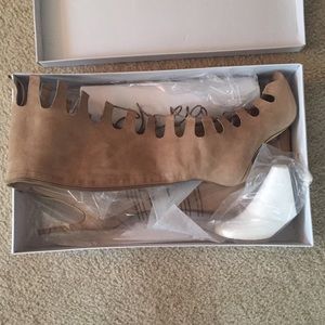 Cute suede lace up heels!