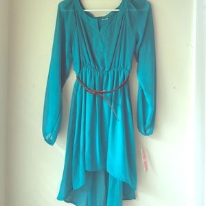 Gianni Bini turquoise High-Low dress XS