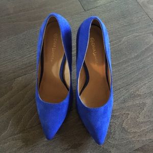 Charlotte Russe blue suede pumps