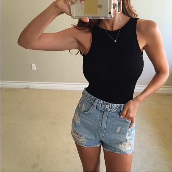 • Reserved • Black Bodysuit M - Picture 2 of 4