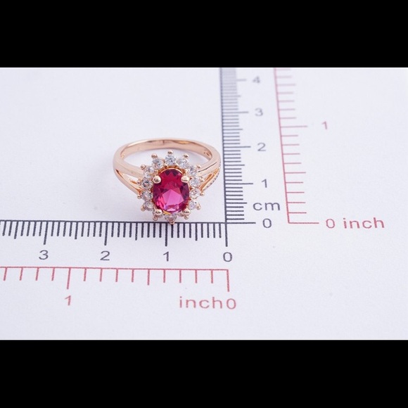 SOLD 18k rose gold plated high quality blue CZ - Picture 4 of 4