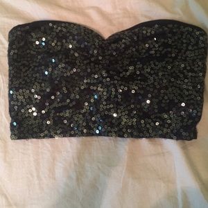 Sparkly sequin black bandeau