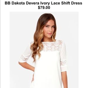 BB Dakota Devera Ivory Lace Shift Dress